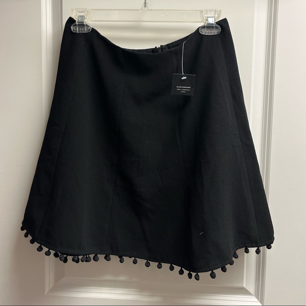 NWT club Monaco black skirt with Pom poms